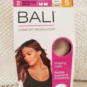 Bali 2pk wirefree bras color white/nude size small dfsm88